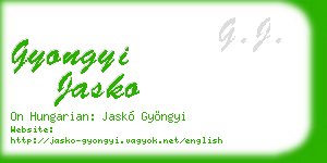 gyongyi jasko business card